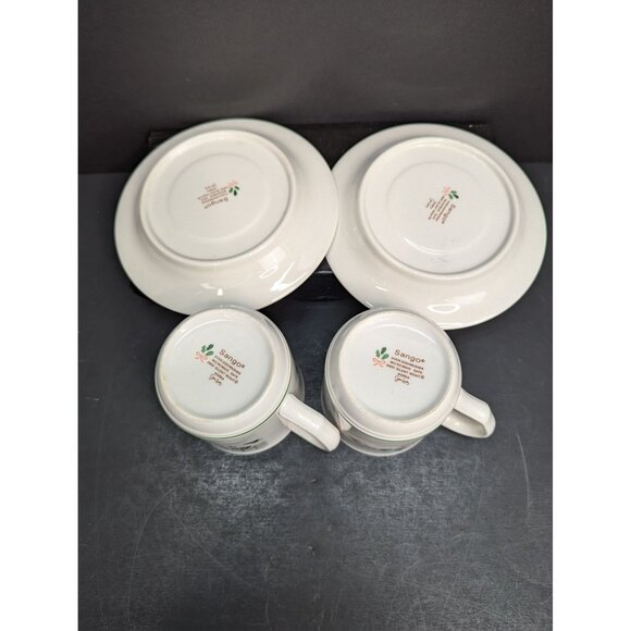 Sango 3900 Silent Night 10 Oz Mug And Saucer Set By Joan Luntz Lot of 2 - Picture 6 of 7